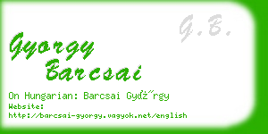 gyorgy barcsai business card